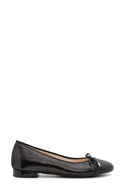 Ara Sonoma Cap Toe Flat In Black