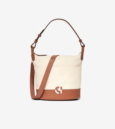 Shop Cole Haan Essential Soft Bucket Bag In Natural-british Tan