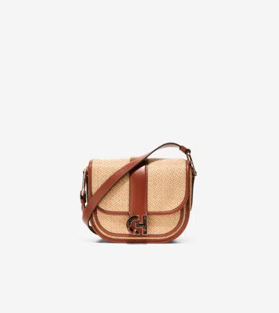 Shop Cole Haan Essential Mini Saddle Bag Mainline In Tan