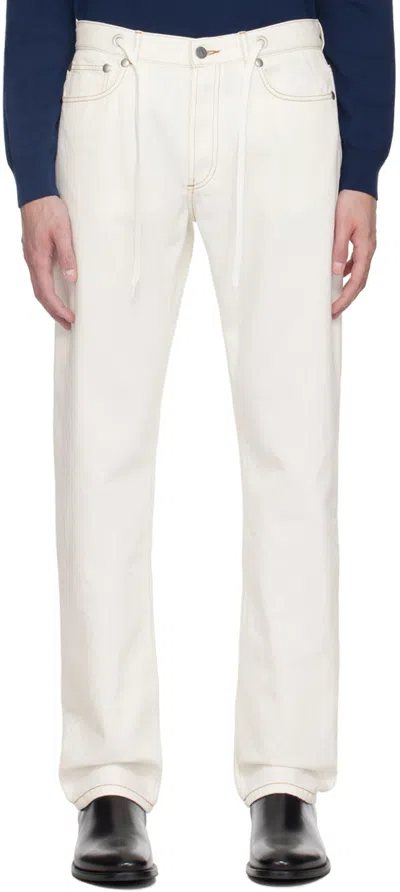 Shop Apc White Natacha Ramsay-levi Edition Sureau Jeans In Aad Ecru