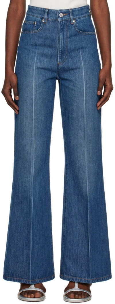 Shop Apc Indigo Natacha Ramsay-levi Edition Clinteau Jeans In Ial Washed Indigo