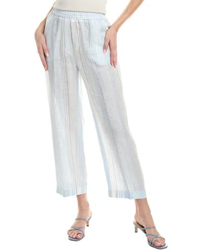 Shop Peserico Linen Pant In Blue