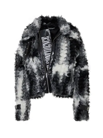 Shop Nocturne Wide Collar Faux Fur Coat In Multi