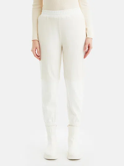 Shop Nocturne High-waisted Jogging Pants In White