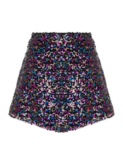 Shop Nocturne Multicolor Sequined Skirt
