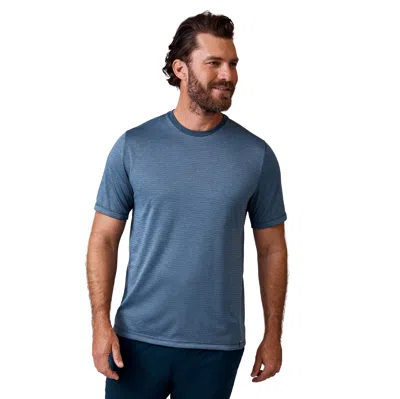 Shop Free Country Men's Tech Jacquard Short Sleeve Crew Neck T-shirt In Blue