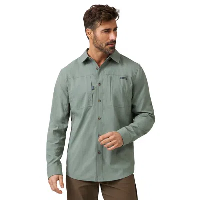 Shop Free Country Men's Acadia Long Sleeve Shirt In Green
