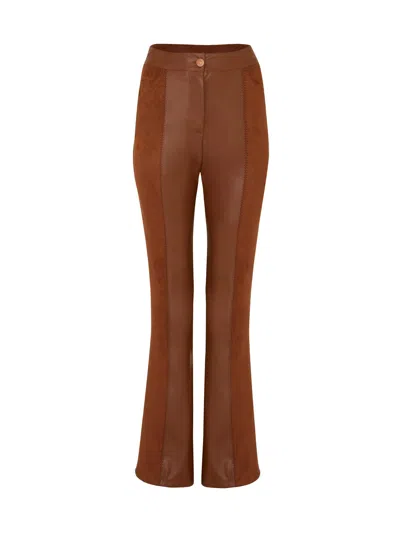 Shop Nocturne Flare Pants In Brown