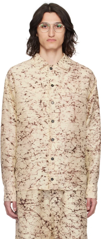 Shop Airei Beige Printed Shirt In Natural