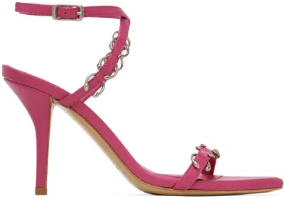 Shop Miaou Pink Giaborghini Edition Reno Heeled Sandals In 2525 Hot Pink
