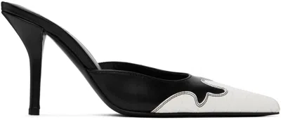 Shop Miaou Black & White Giaborghini Edition June Mules In 5025 Black - White