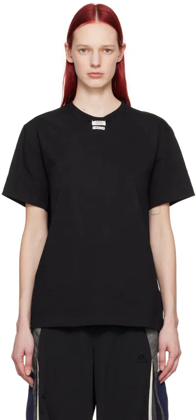 Shop Ader Error Black Langle T-shirt In Noir
