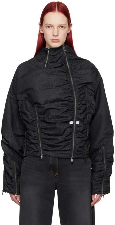Shop Ader Error Black Aploe Jacket In Noir
