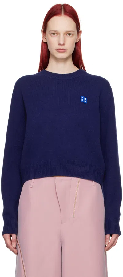 Shop Ader Error Navy Significant Trs Tag Sweater