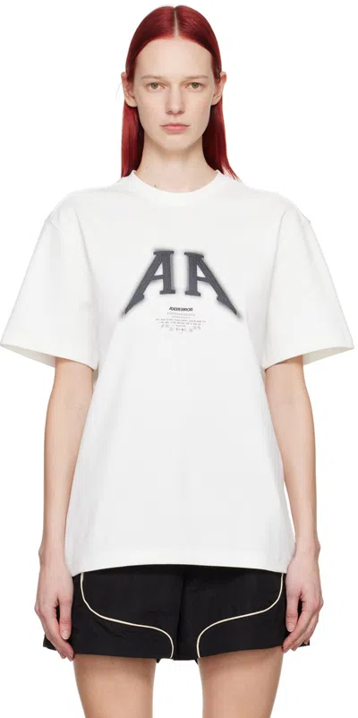 Shop Ader Error White Nolc T-shirt In Off White