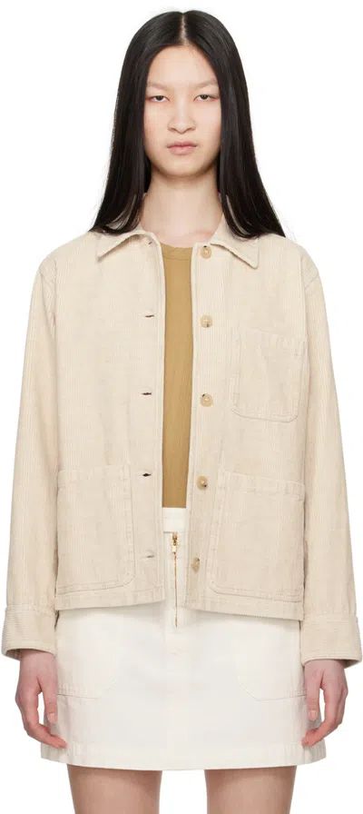 Shop Apc Off-white Silvana Jacket In Aad Ecru