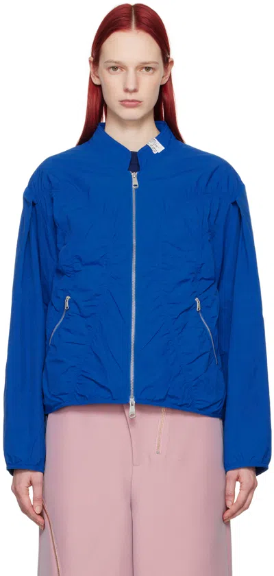 Shop Ader Error Blue Zeque Bomber Jacket