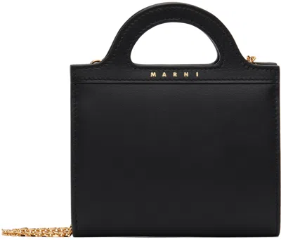 Shop Marni Black Billfold Chain Bag In 00n99 Black
