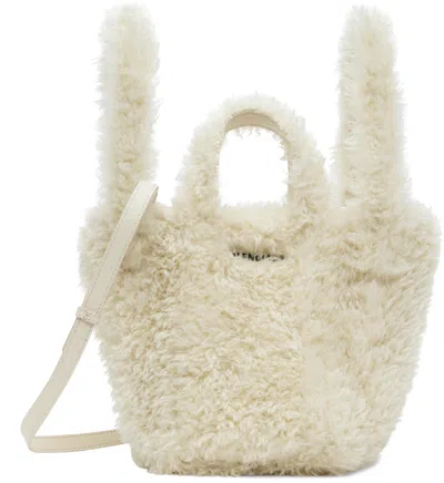 Shop Balenciaga Off-white Everyday 2.0 Xs North-south Faux-fur Tote In 9210 Natural