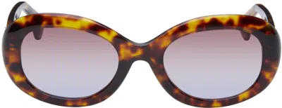 Shop Vivienne Westwood Tortoiseshell Vivienne Sunglasses In 100 Tortoise