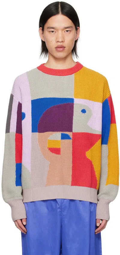 Shop Kidsuper Multicolor Bauhaus Paint Palette Sweater