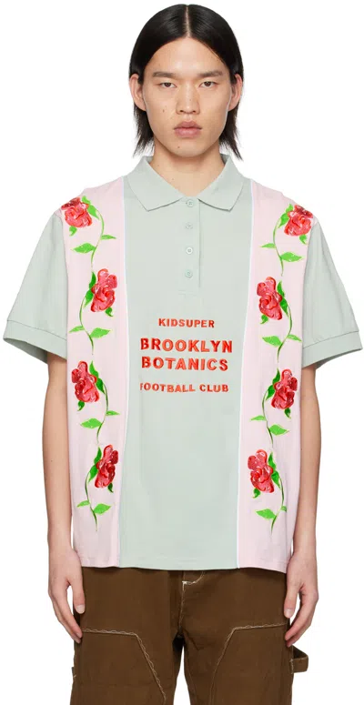 Shop Kidsuper Pink & Green Brooklyn Botanics Polo