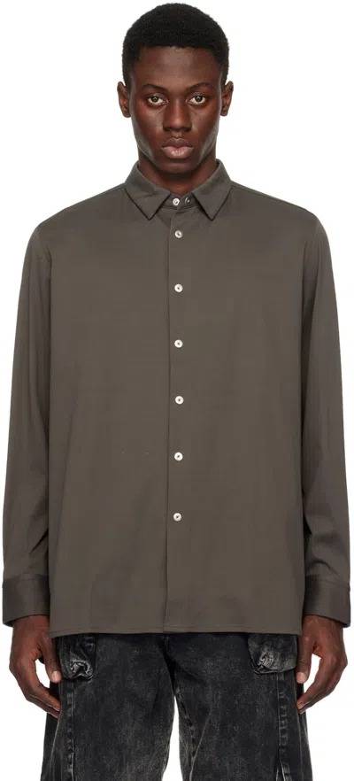 Shop Omar Afridi Gray Button Shirt In Plush Grey