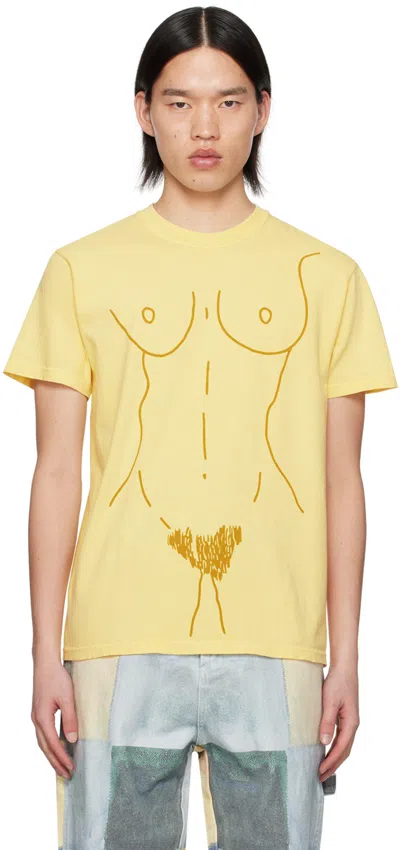 Shop Kidsuper Yellow Figure T-shirt