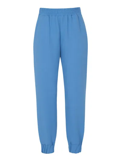 Shop Nocturne Knit Jogging Pants In Blue