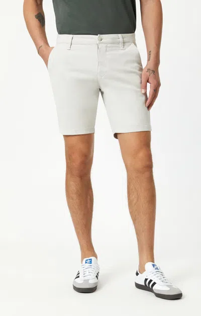 Shop Mavi Noah Shorts In Oyster Mushroom Luxe Twill In White