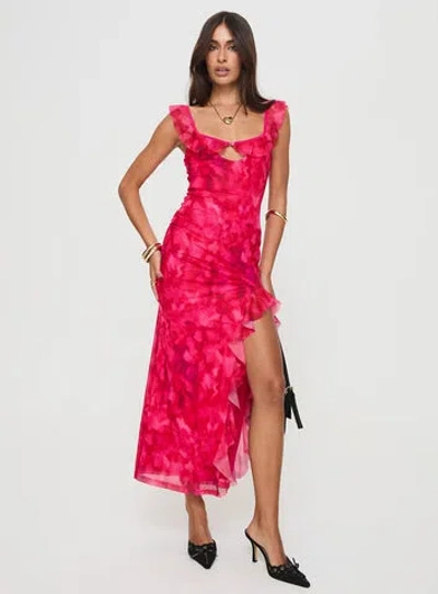 Shop Princess Polly Lower Impact Ceri Maxi Dress In Pink