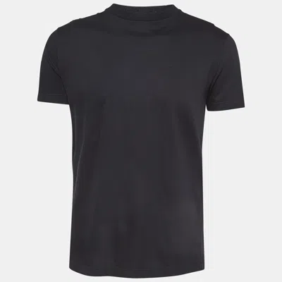 Pre-owned Prada Black Cotton Crew Neck T-shirt L