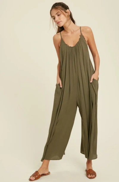 Shop Wishlist Camisole Jumpsuit In Olive