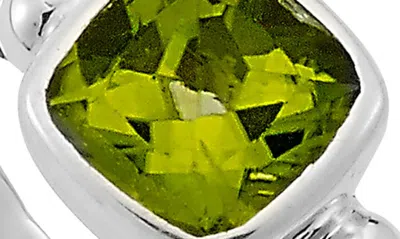 Samuel B. Square Cut Bubble Band Ring In Green