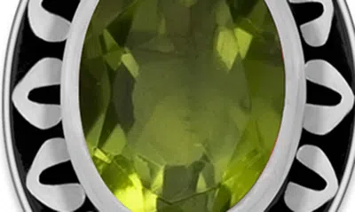 Samuel B. Oval Cut Stone Stud Earrings In Green