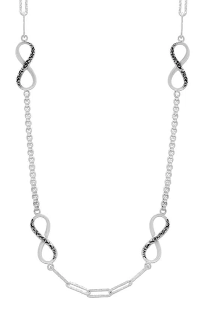Samuel B. Silver Infinity Necklace In Silver