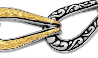 Samuel B. Sterling Silver & 18k Gold Teardrop Chain Bracelet In Silver And Gold