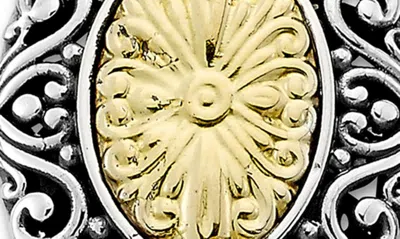 Samuel B. Samuel B 18k & Silver Bali Scrollwork Earrings In Silver And Gold