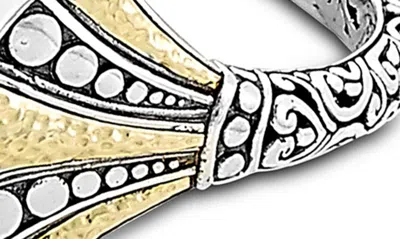 Samuel B. Fan Dot Design Bangle Bracelet In Silver And Gold