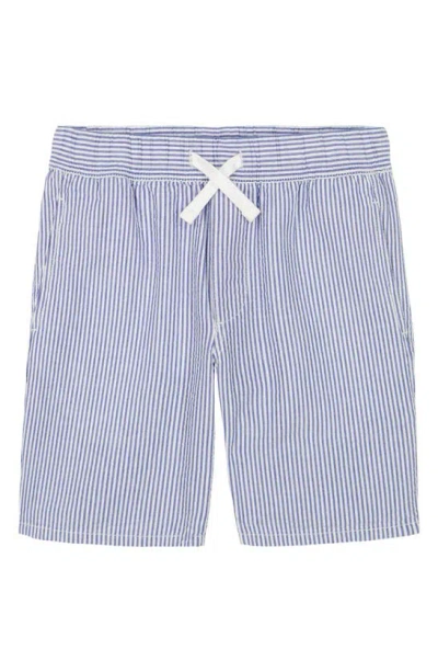 Shop Tommy Hilfiger Kids' Seersucker Stripe Shorts In Surf The Web