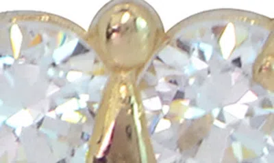 Shop Candela Jewelry 14k Gold Cz Butterfly Stud Earrings In Clear
