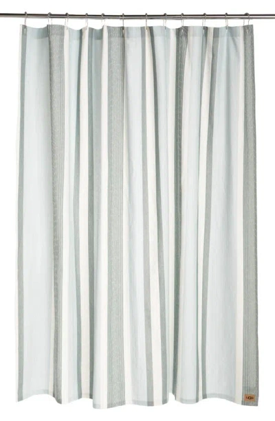 Shop Ugg Ava Stripe Shower Curtain In Shark Grey