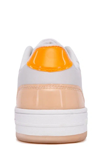 Shop Nautica Kids' Casual Sneaker In Bone/ Neon Orange