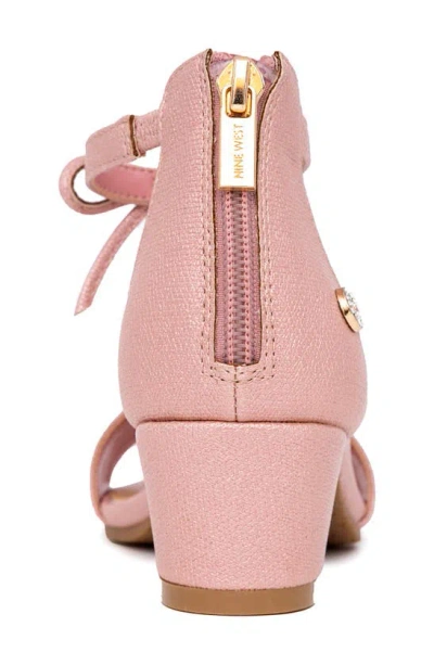 Shop Nine West Kids' Block Heel Sandal In Pink