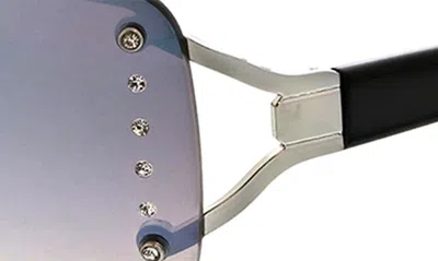 Bcbg 66mm Y2k Rimless Rectangle Sunglasses In Silver