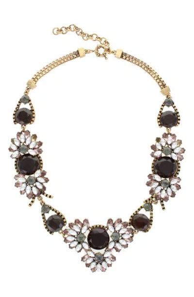 Shop Olivia Welles Helena Edge Frontal Necklace In Black