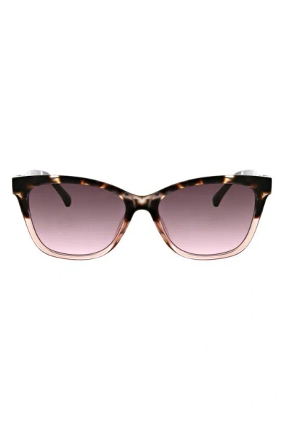 Shop Bcbg 54mm Classic Square Sunglasses In Blush Tort Fade
