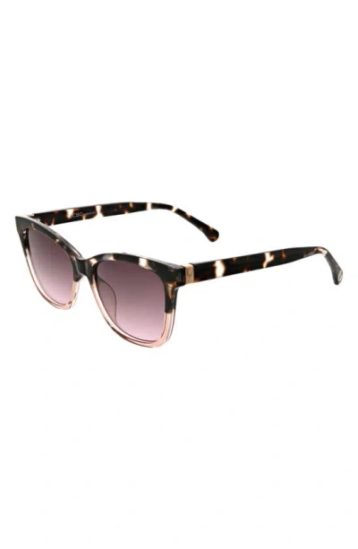 Shop Bcbg 54mm Classic Square Sunglasses In Blush Tort Fade