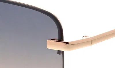 Bcbg 61mm Rimless Rectangle Sunglasses In Rose Gold