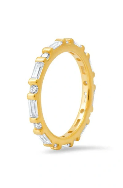 Queen Jewels Cz Band Ring In Gold